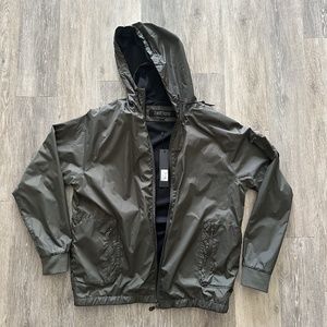 ZANEROBE Mens Utility Storm Spray Jacket Dk Army - Size Large